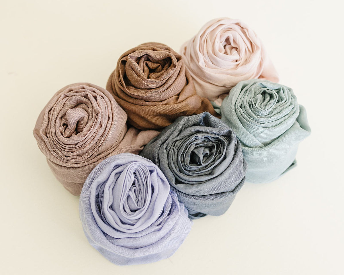 Bamboo Woven Solid Hijab- Charcoal