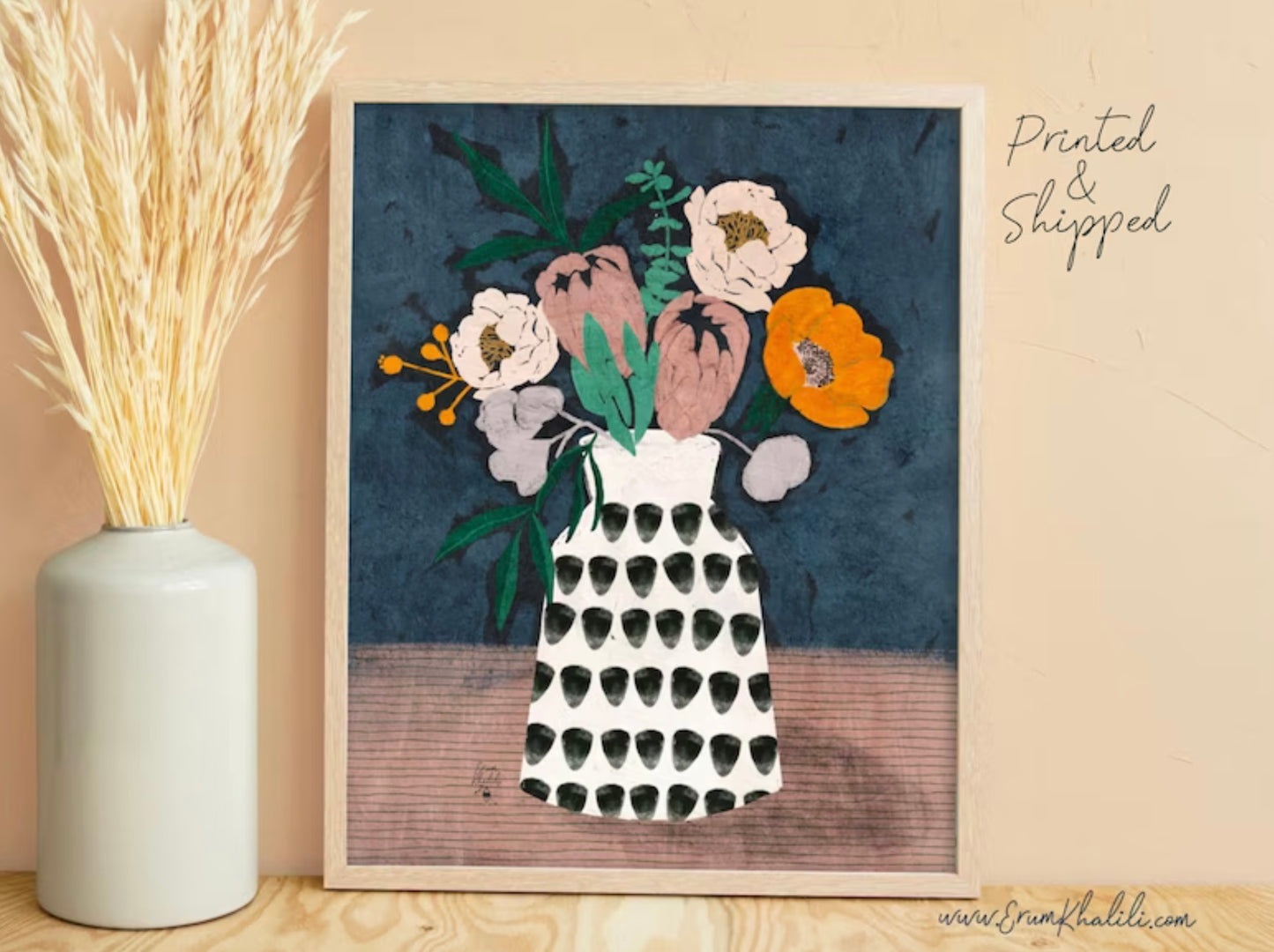 Moody Modern Flowers - Fine Art Print