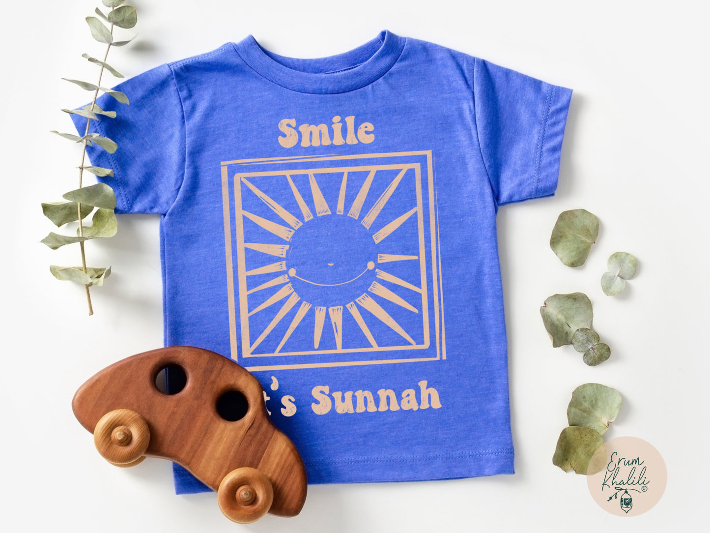 Youth & Toddler Short Sleeve Tee Smile it’s Sunnah black and blue