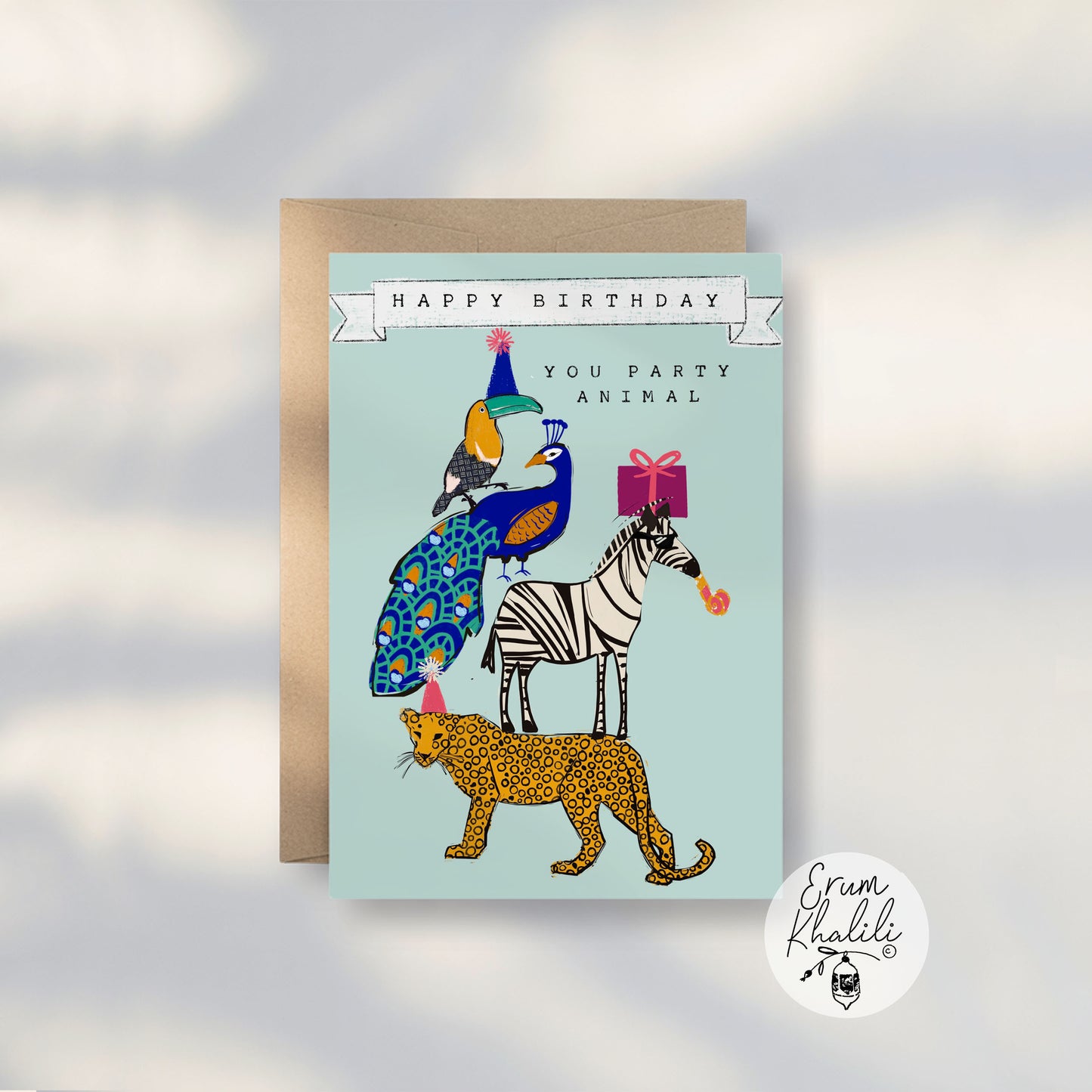 Happy Birthday You Party Animal Card – Fun Animal Party Them