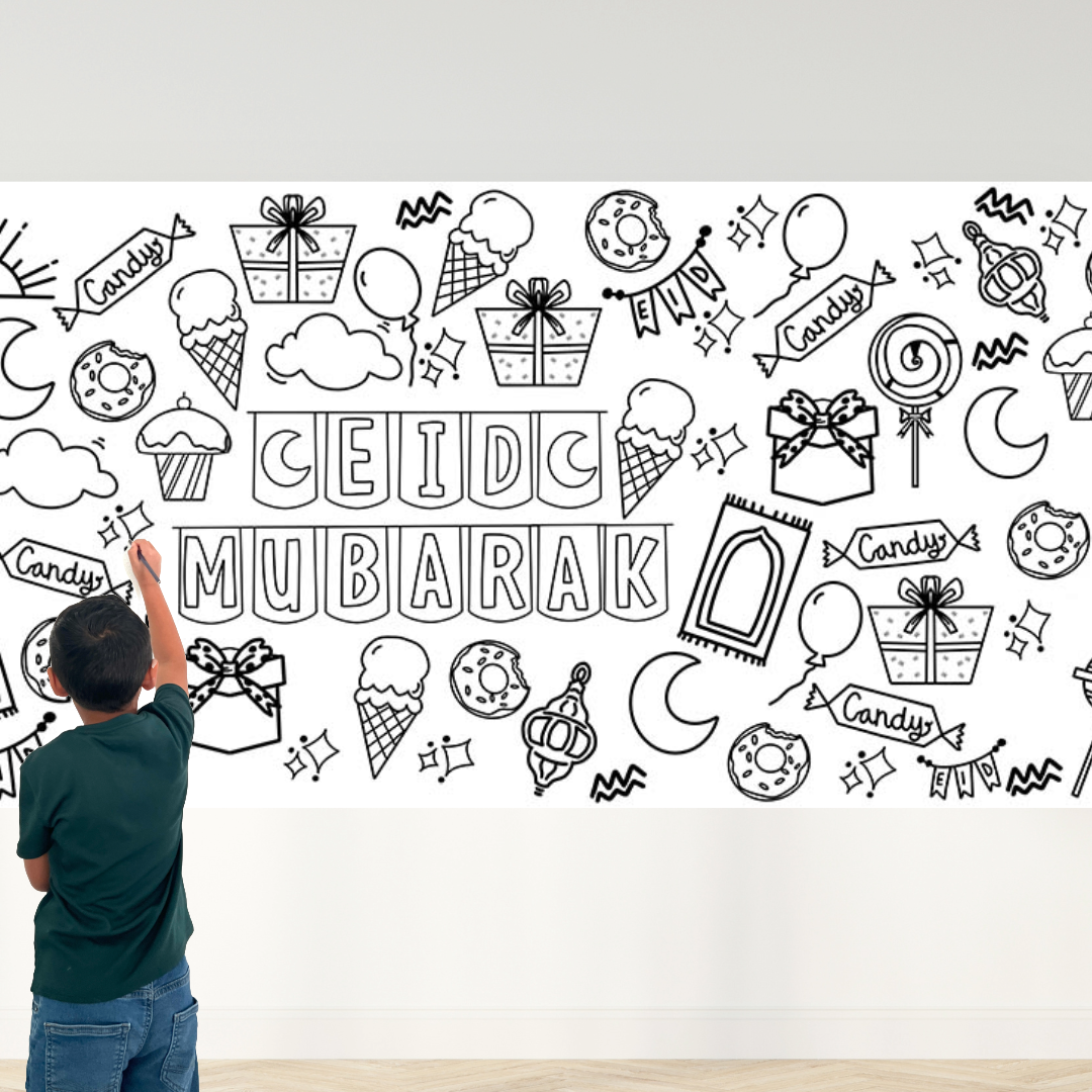 Huge Eid Coloring Poster