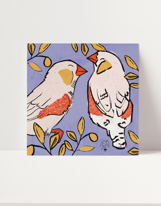 Finch in Love - Wall Art Print