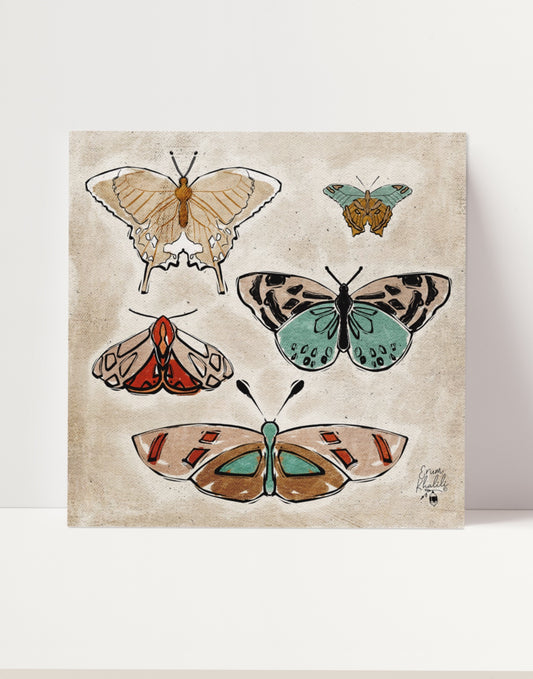 Vintage Butterflies - Art Print