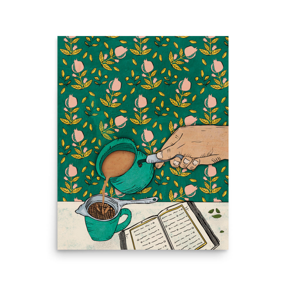 Chai and Quran - Art Print