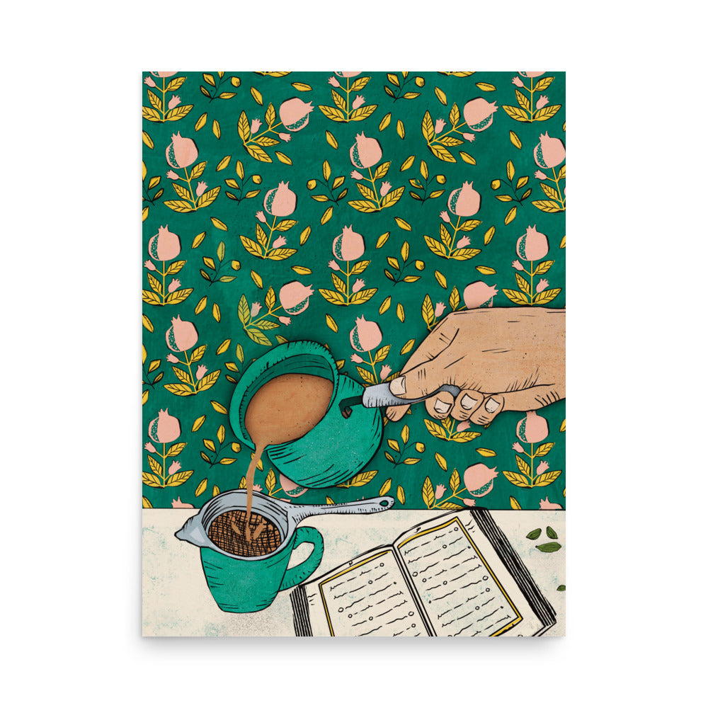 Chai and Quran - Art Print