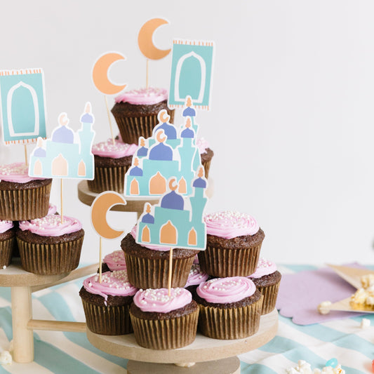 Set of 8 Ramadan and Eid Cupcake Toppers