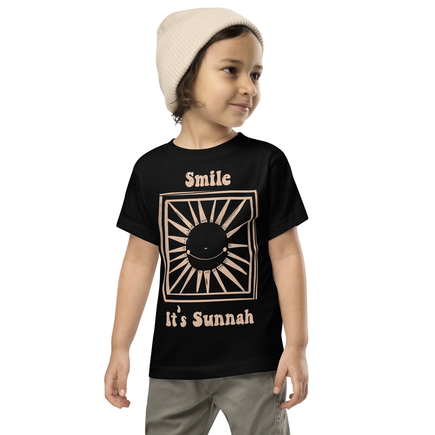 Youth & Toddler Short Sleeve Tee Smile it’s Sunnah black and blue