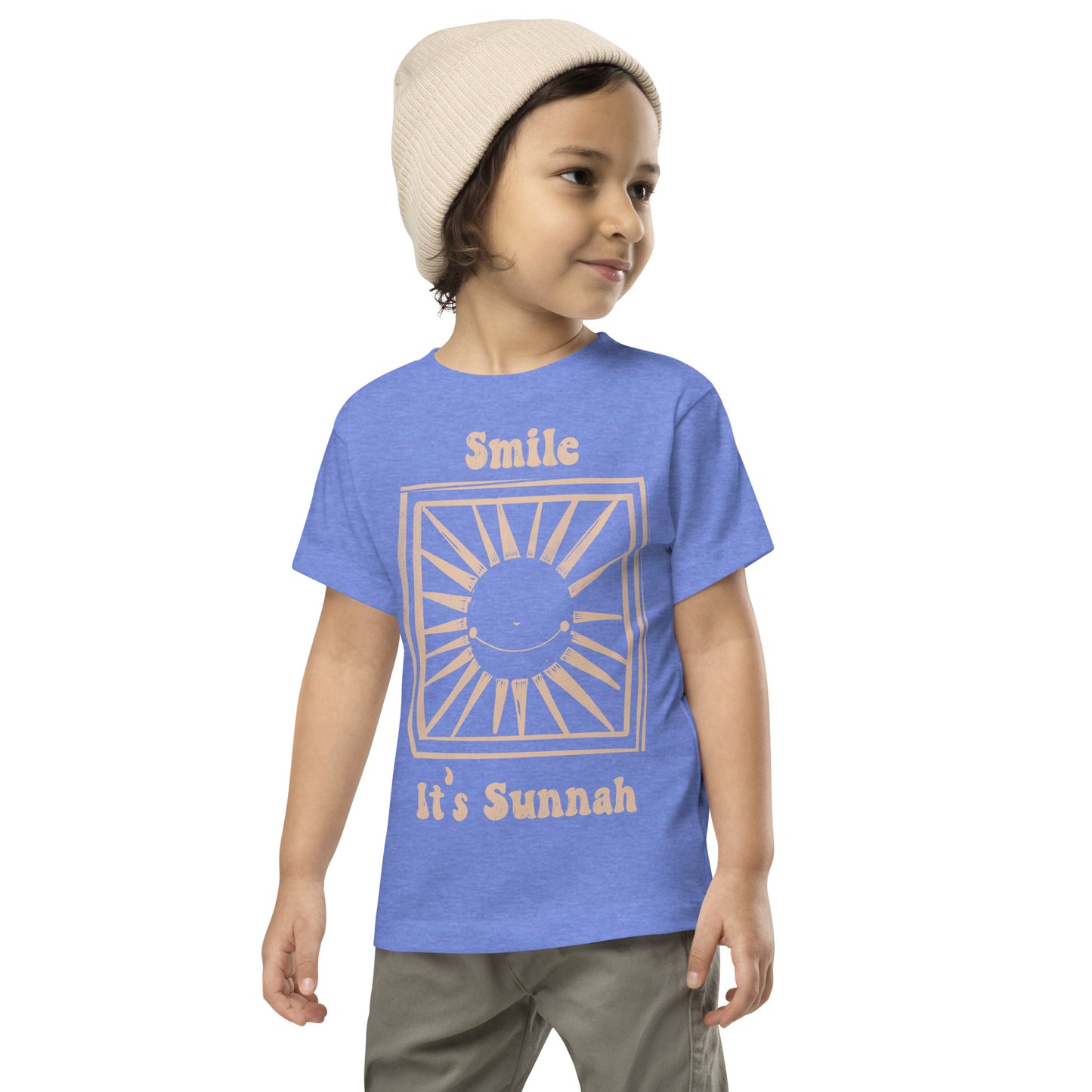 Youth & Toddler Short Sleeve Tee Smile it’s Sunnah black and blue