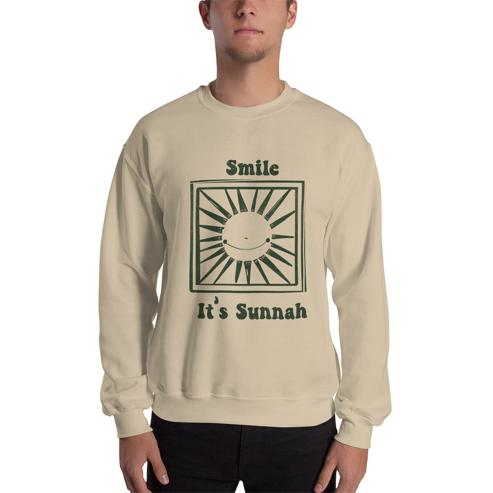 Smile It’s Sunnah - Crewneck Sweatshirt - Tan or Pink