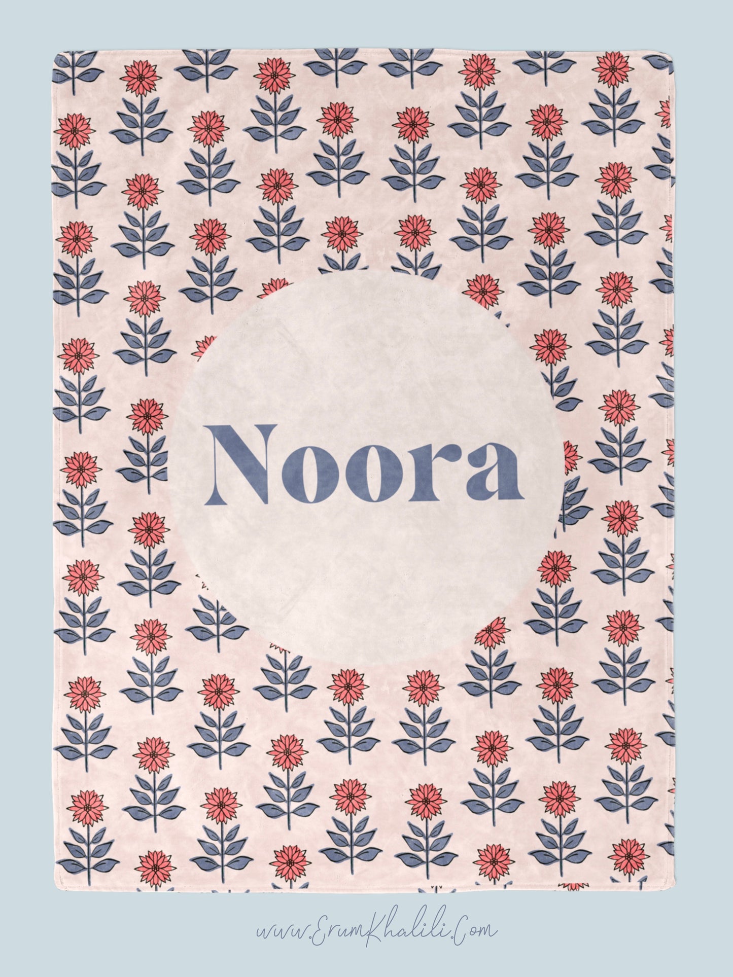 Flora - Custom Name Blanket: Arabic or English