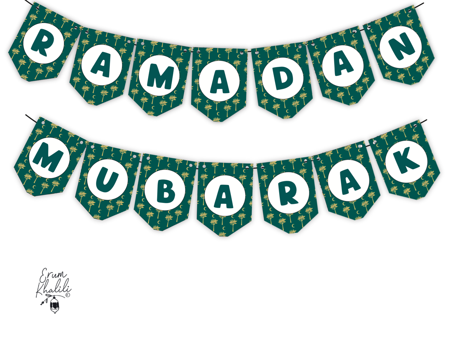 Printable - Ramadan and Eid Dual Purpose Banner - Date Palms