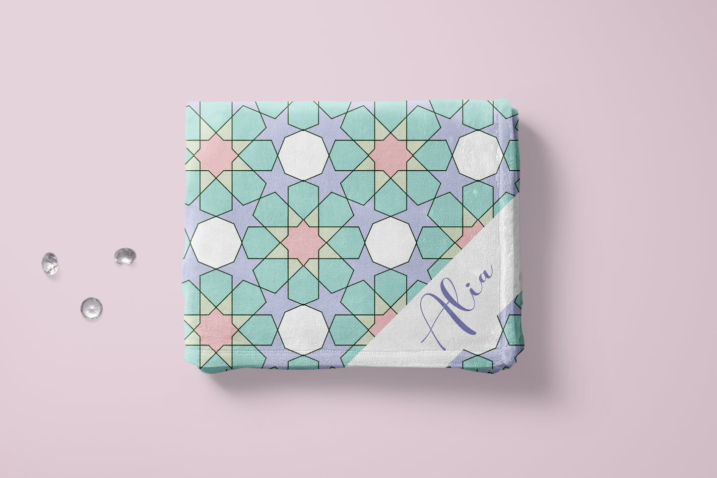 Islamic Geometric Print - Blanket 50” X 60”