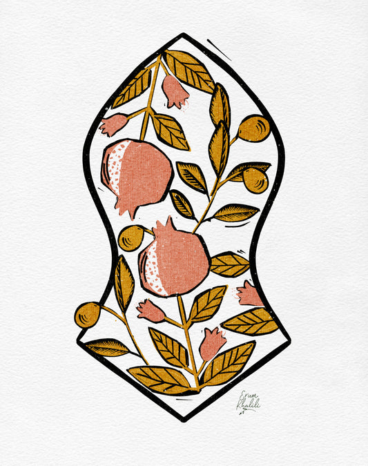 Pom and Olive Sandala - Wall Art Print