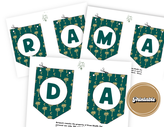 Printable - Ramadan and Eid Dual Purpose Banner - Date Palms