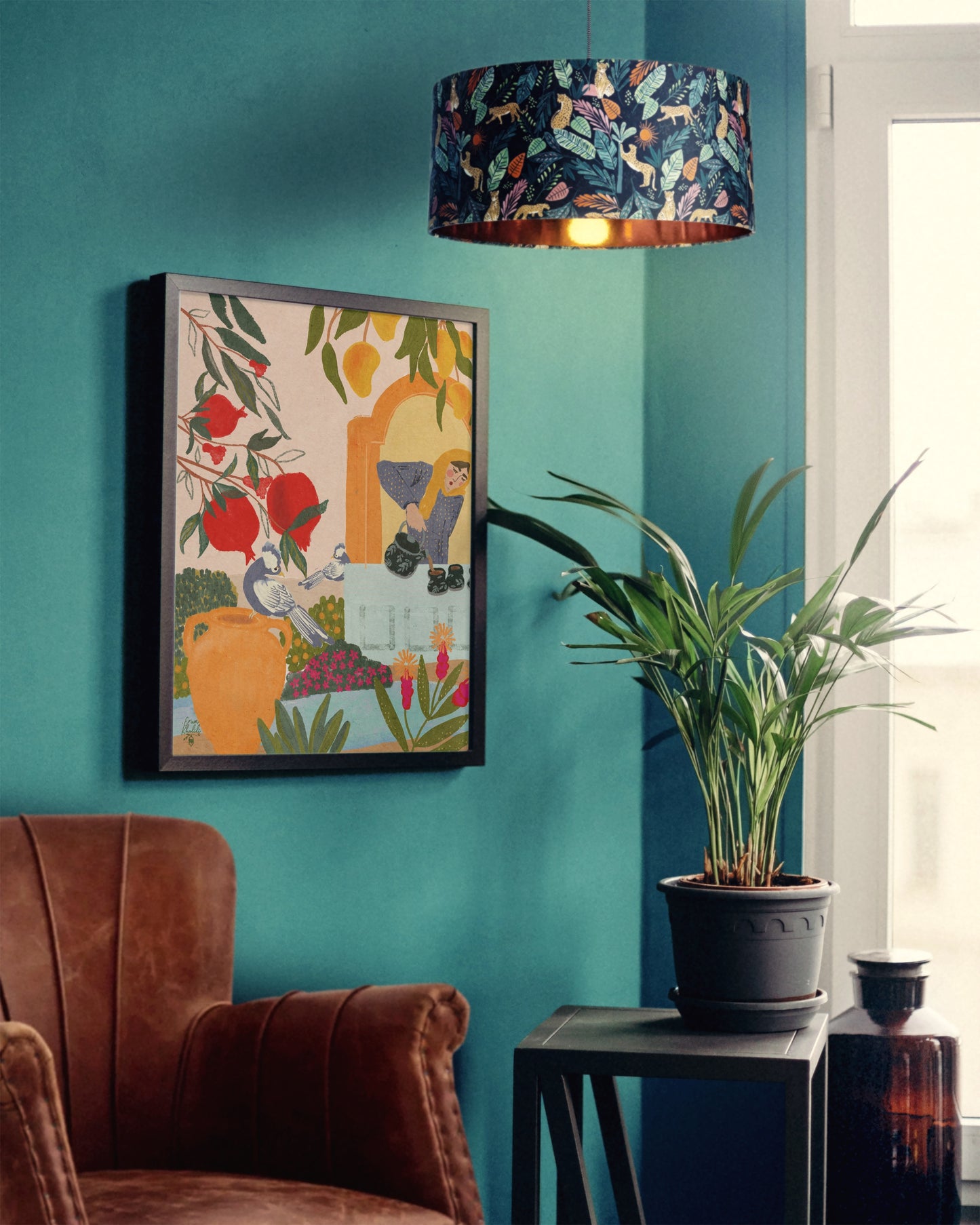 Premium Textured Paper Art Print | “Mama’s Tea Garden”