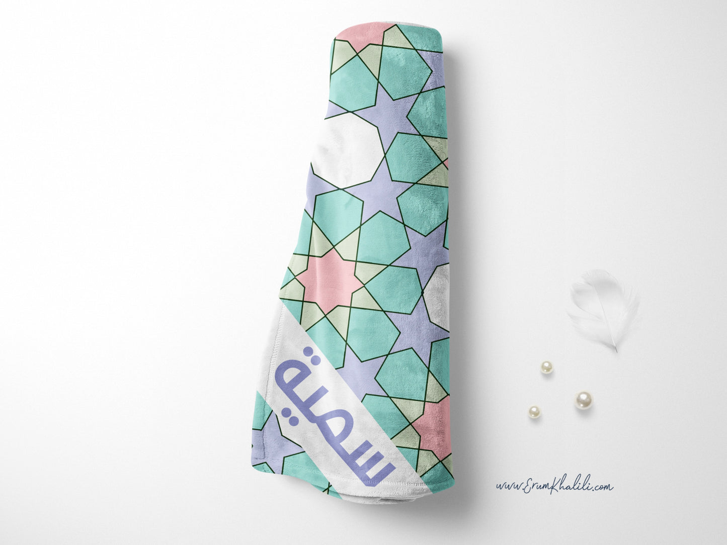 Islamic Geometric Print - Blanket 50” X 60”