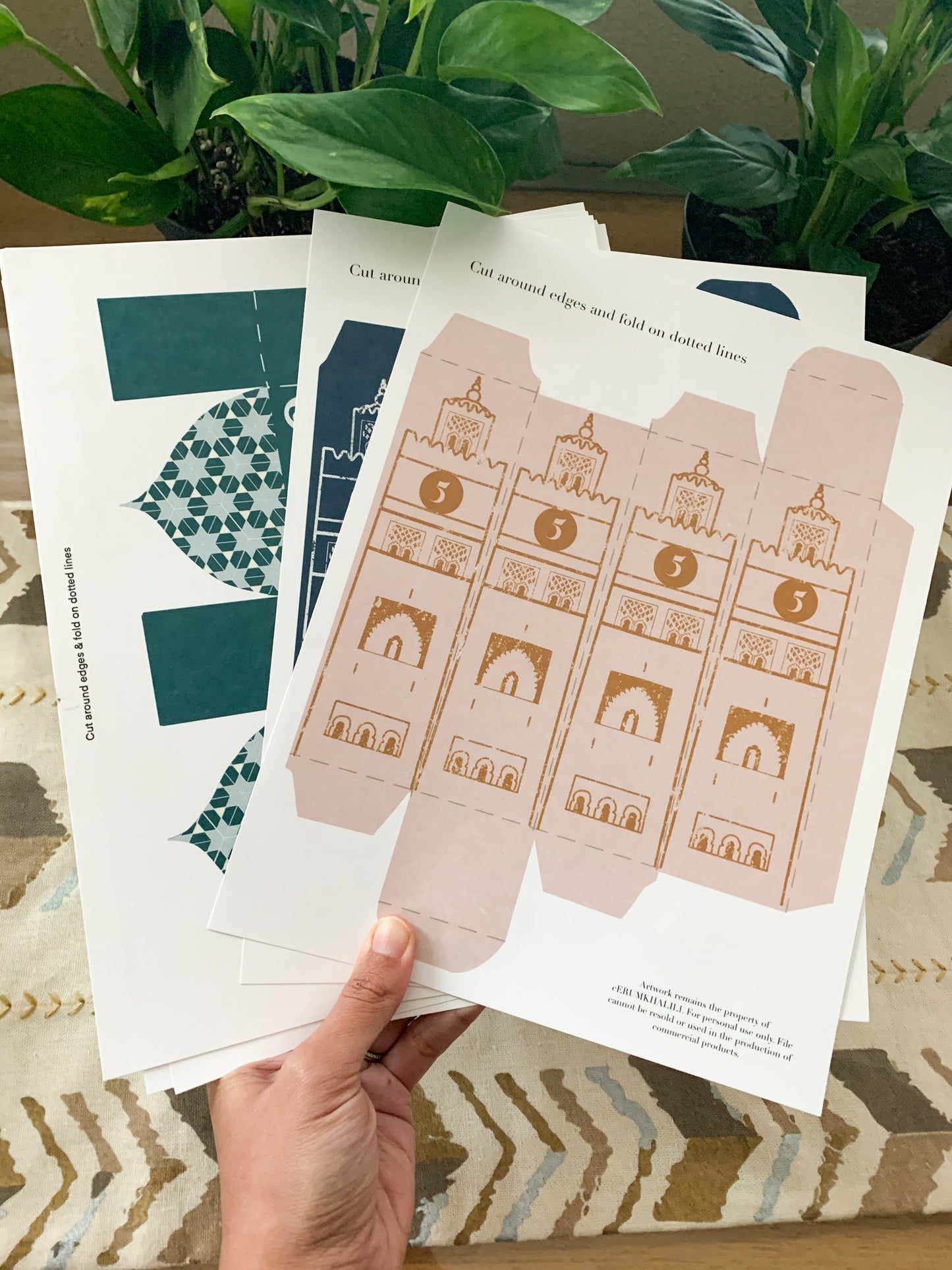 Printable Ramadan Village Advent Calendar | Ramadan Countdown Calendar Boxes | Islamic Architecture