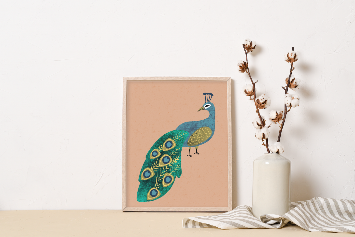 The Poised Peacock - Art Print
