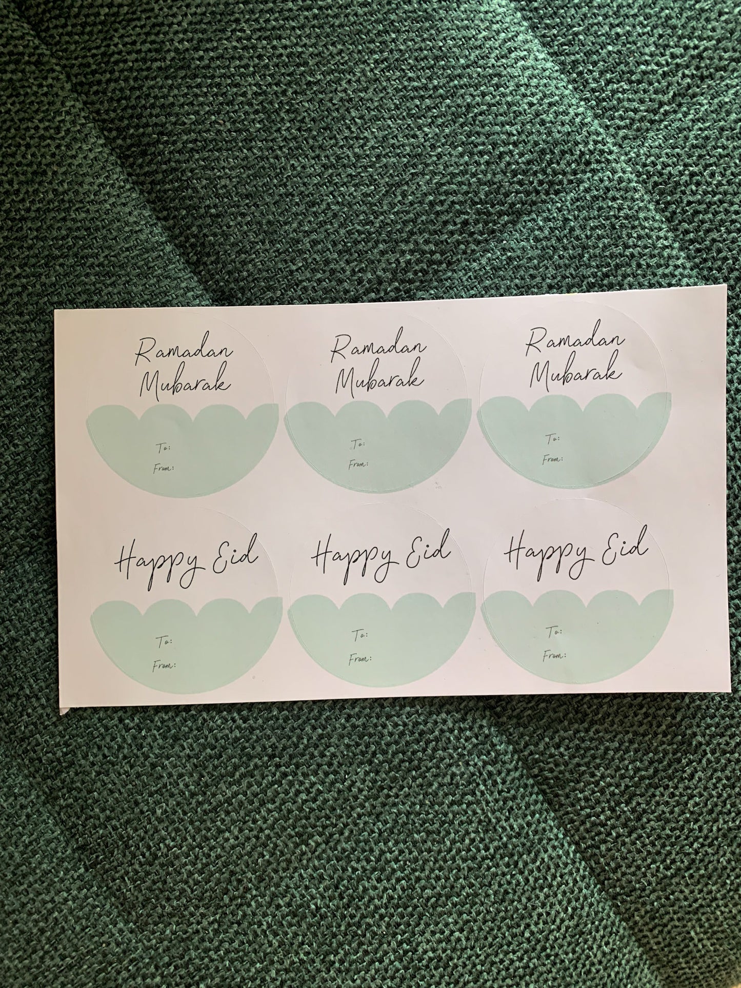 Set of 4 - Ramadan & Eid Treat Boxes With Stickers - Granada Print