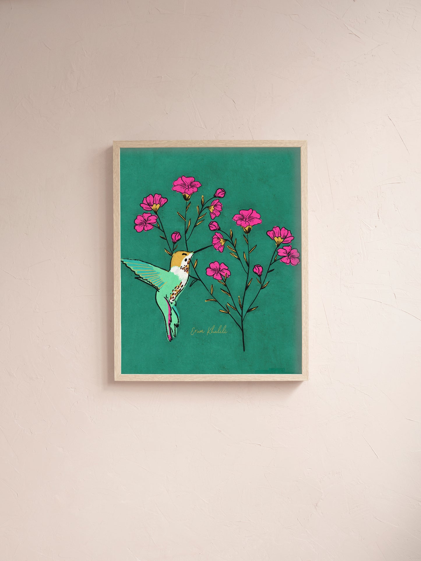 Hummingbird Florals - Art Print