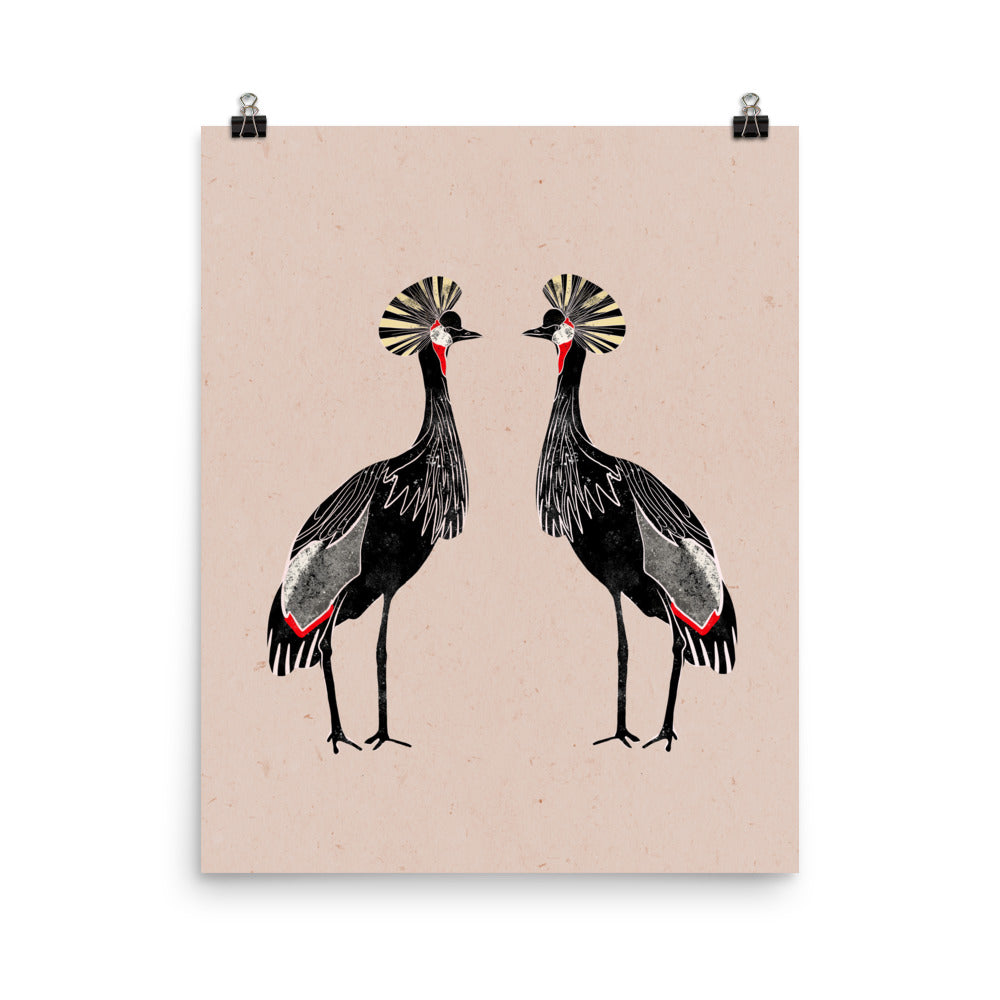 Two Cranes - Art Print