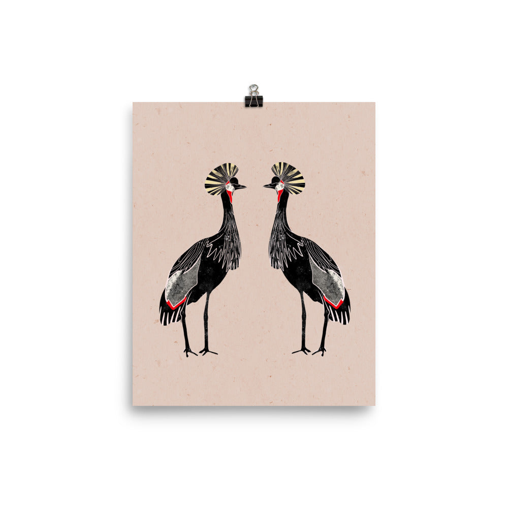 Two Cranes - Art Print