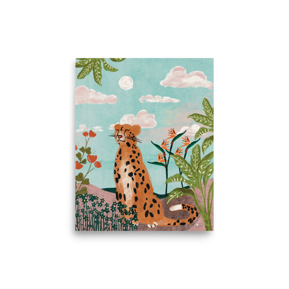 Cotton Candy Jungle Cheetah - Art Print
