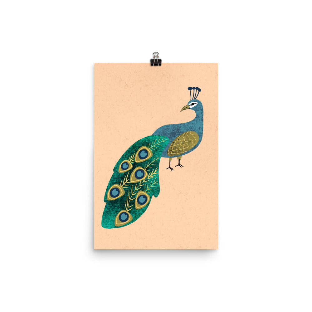 The Poised Peacock - Art Print