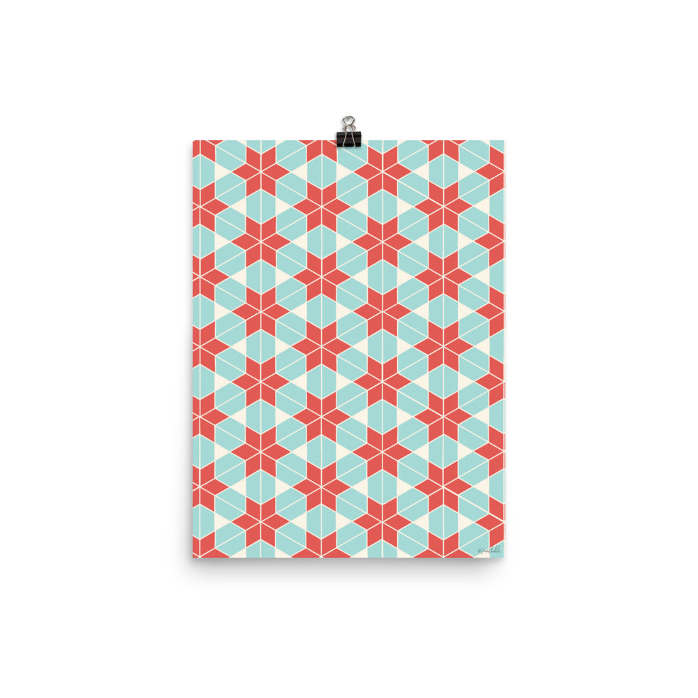 Retro Geometric Islamic Wall Art