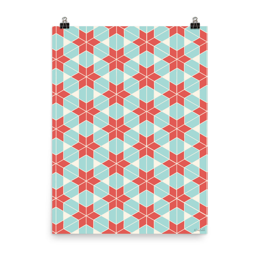 Retro Geometric Islamic Wall Art