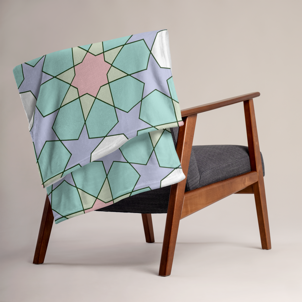 Islamic Geometric Print - Blanket 50” X 60”