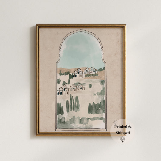 Syria - Original Watercolor Art Print by Erum Khalili