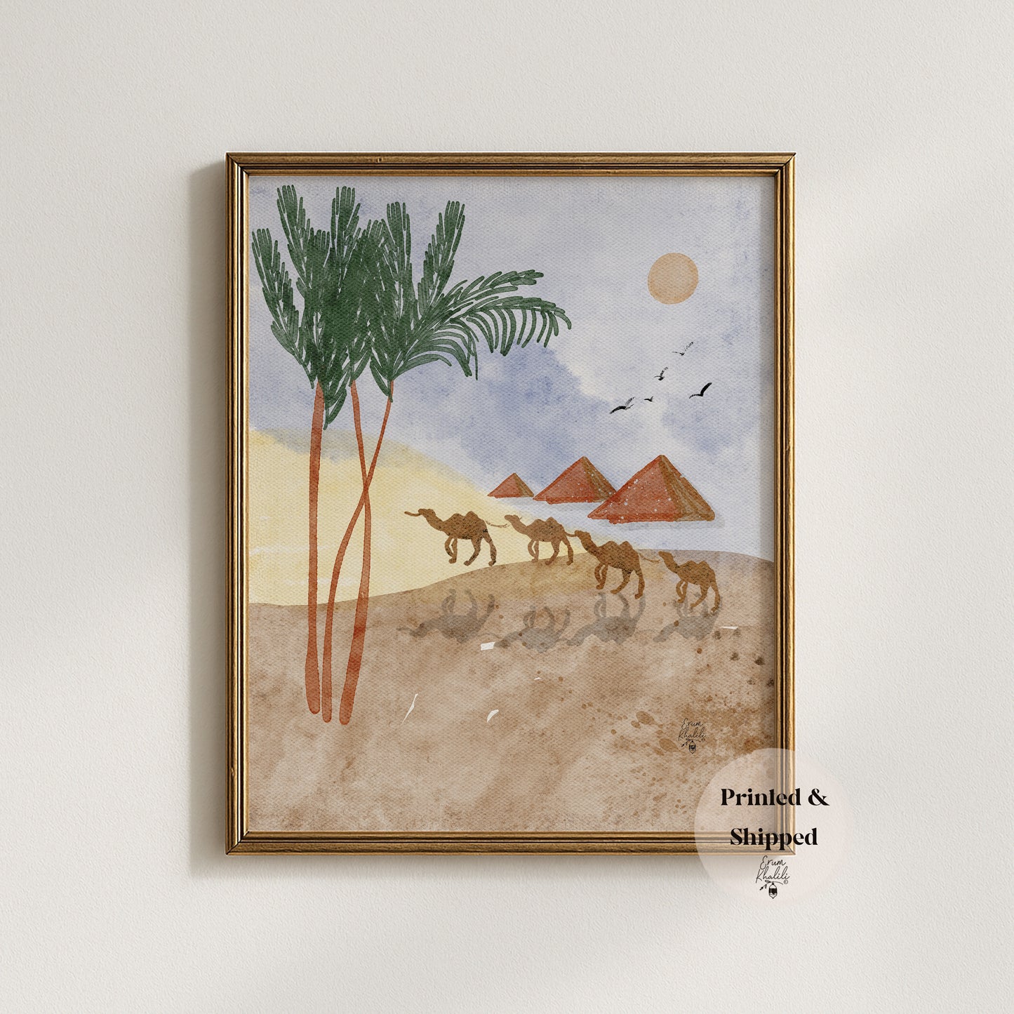 Egypt - Original Watercolor Art Print by Erum Khalili