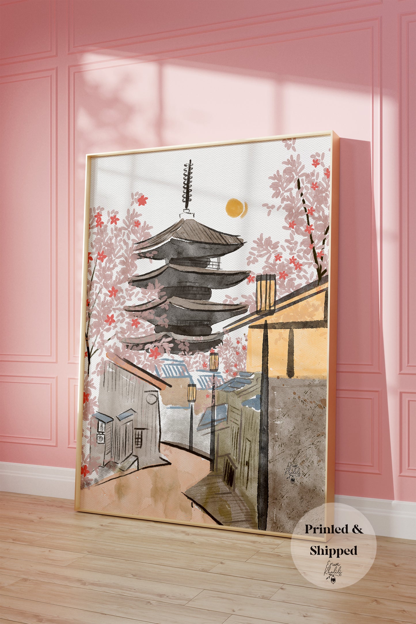 Japan- Original Watercolor Art Print by Erum Khalili
