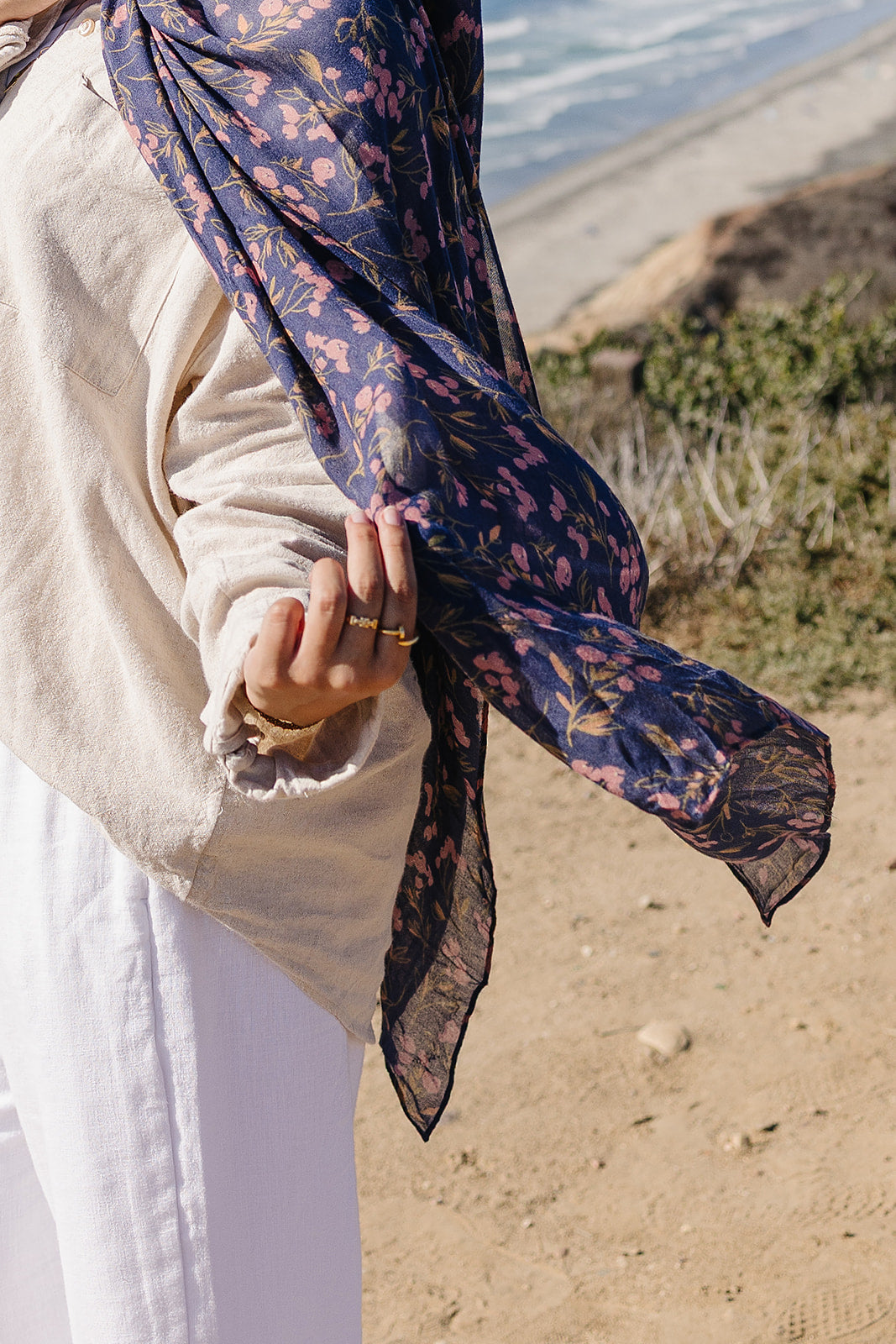 Bamboo Woven Printed Hijab - Flower Field