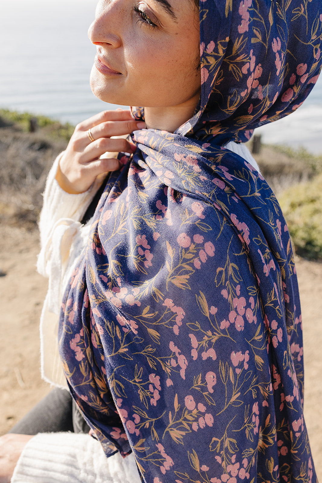 Bamboo Woven Printed Hijab - Flower Field