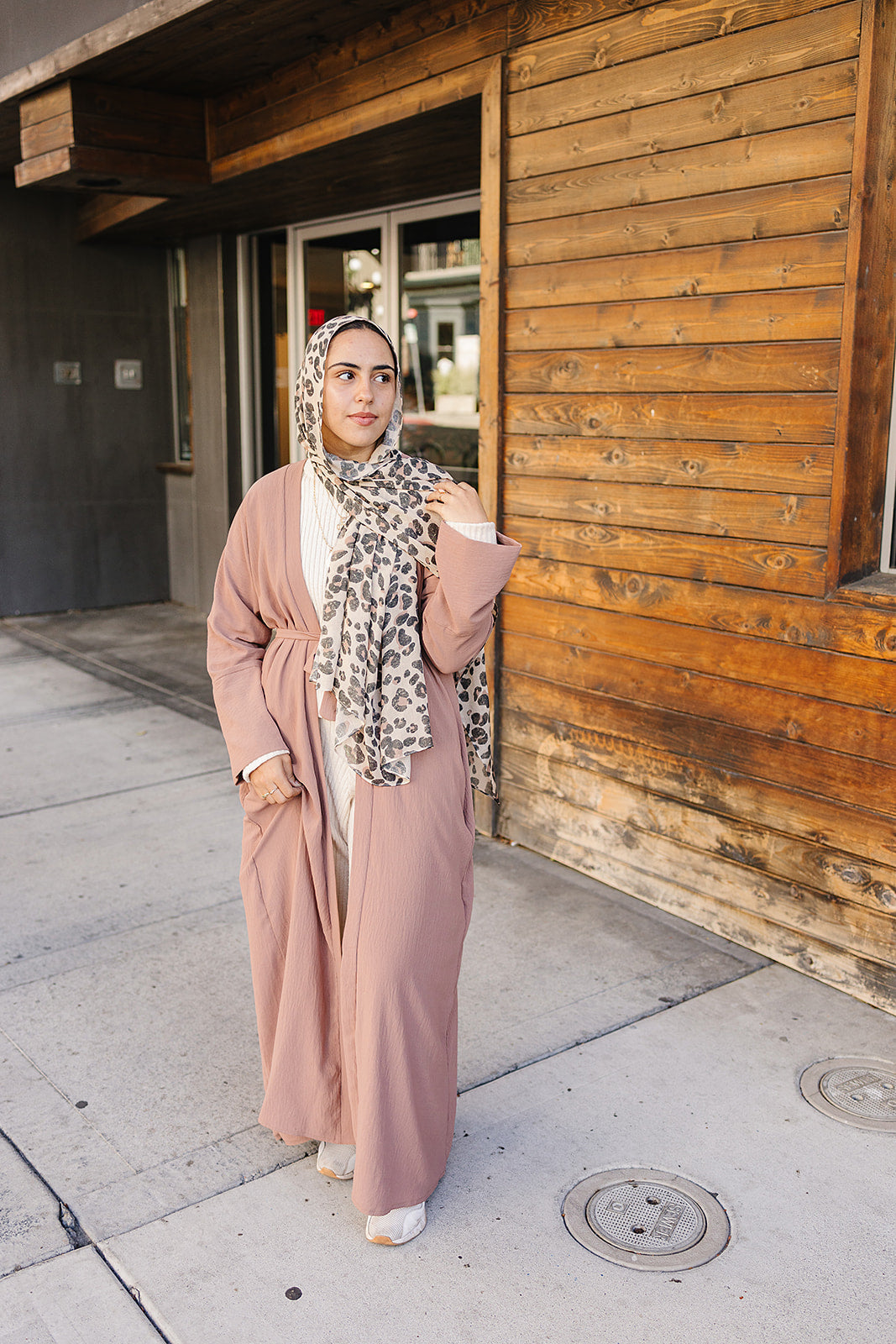 Bamboo Woven Printed Hijab - Leopard Multi Color