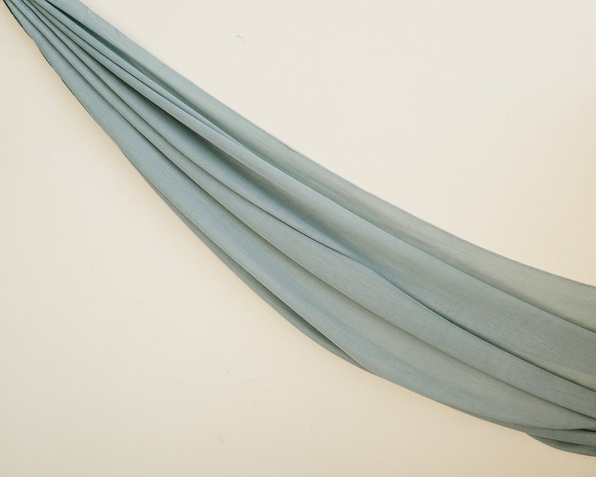 Bamboo Woven Solid Hijab - Sage Green