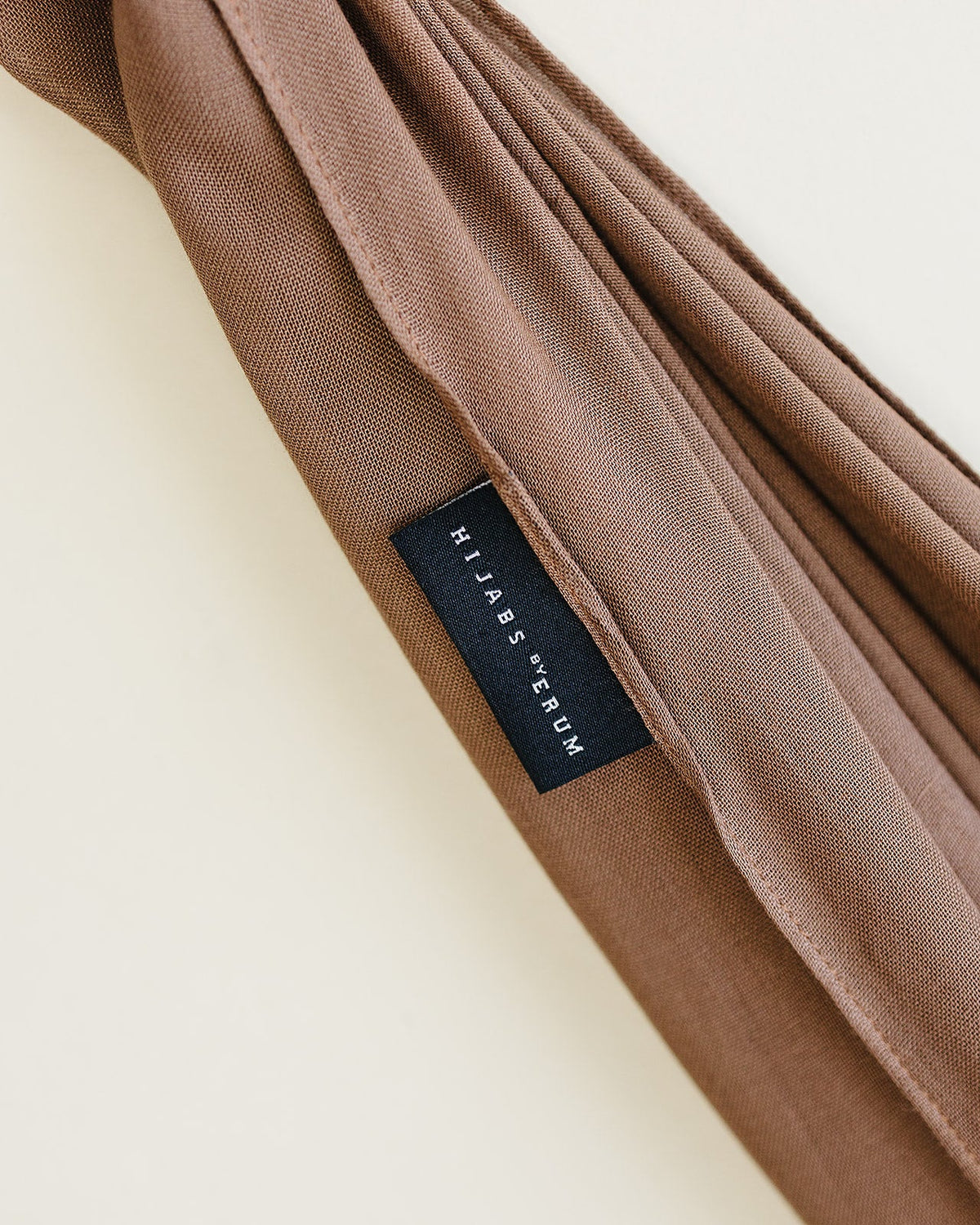 Bamboo Woven Solid Hijab - Dark Brown