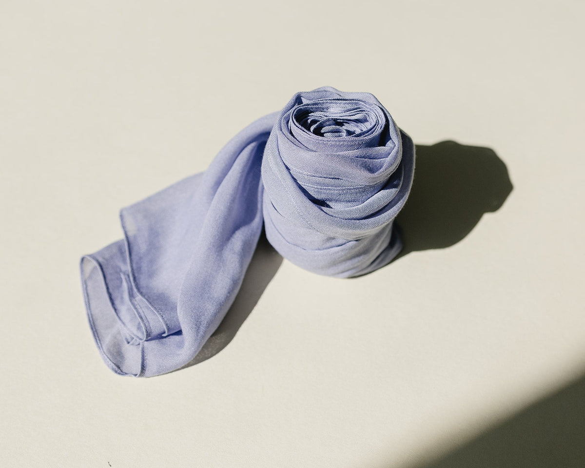 Bamboo Woven Solid Hijab - Lilac