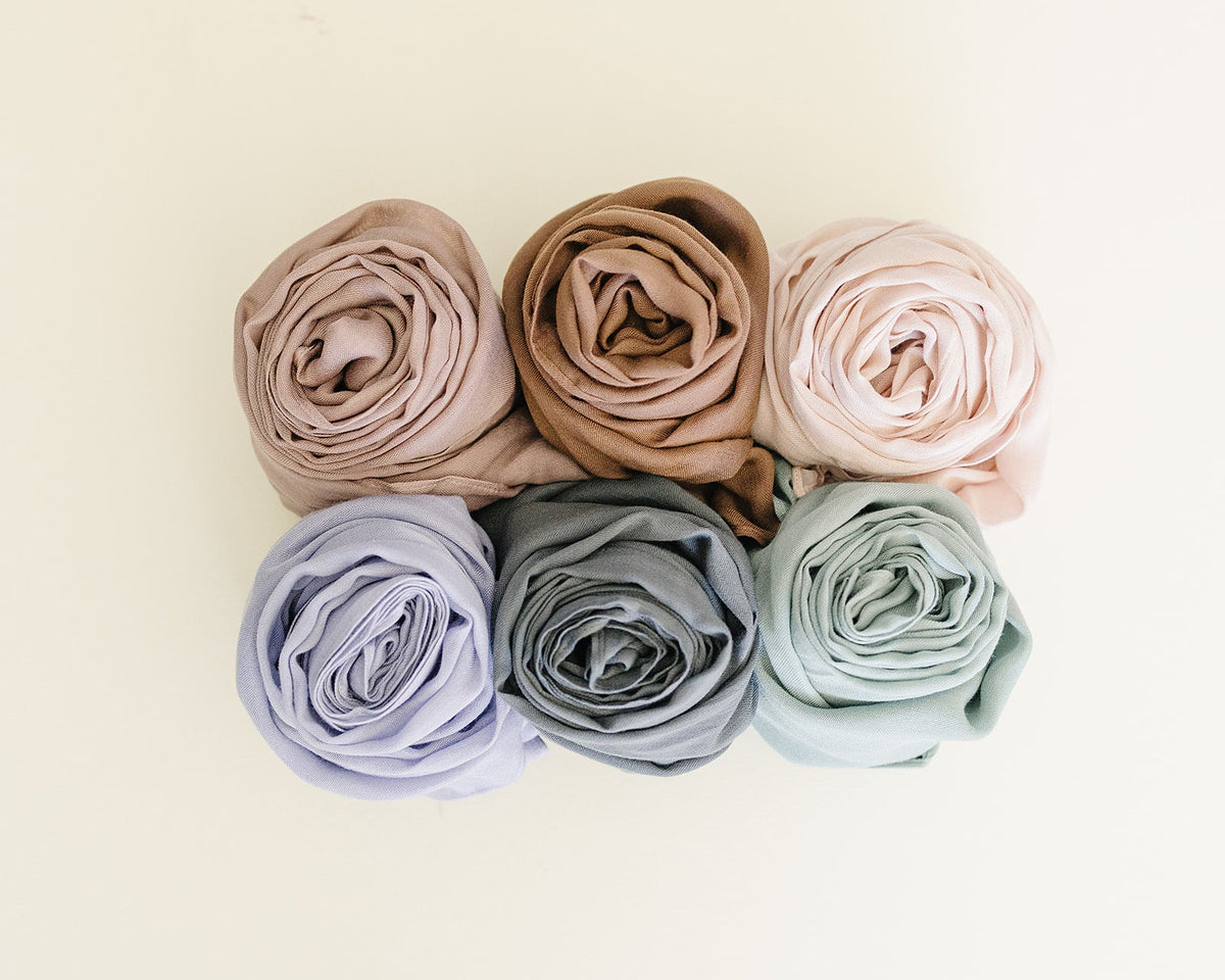Bamboo Woven Solid Hijab - Lilac