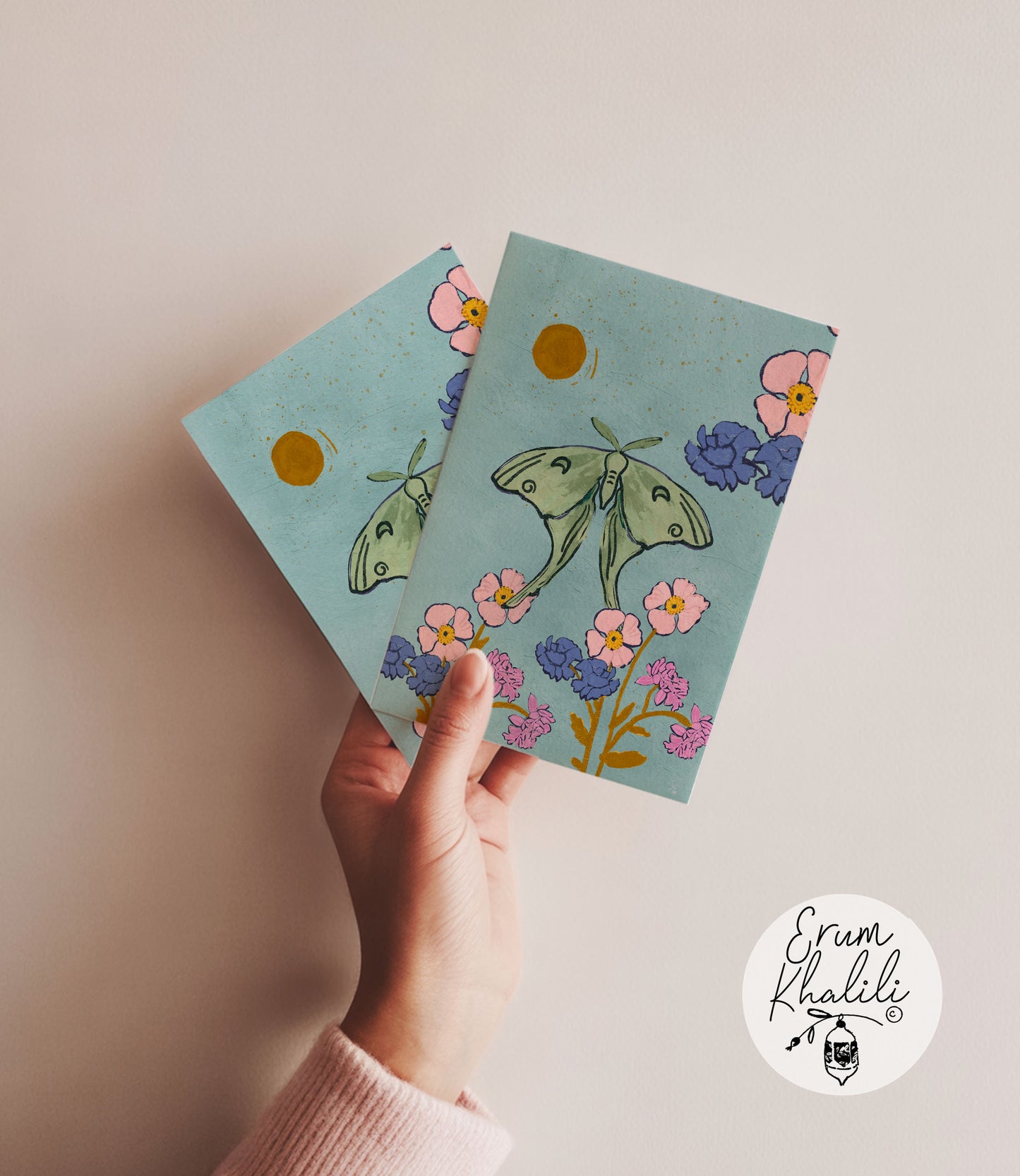 Moth Card – Nature Inspired Illustration Butterflies
