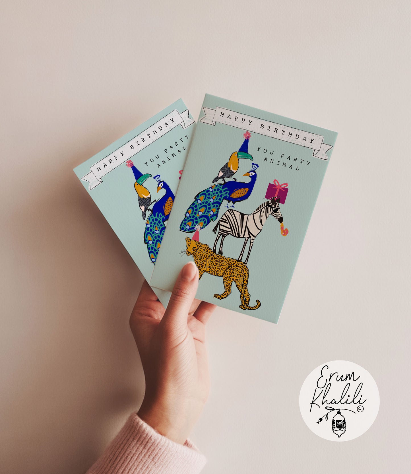 Happy Birthday You Party Animal Card – Fun Animal Party Them