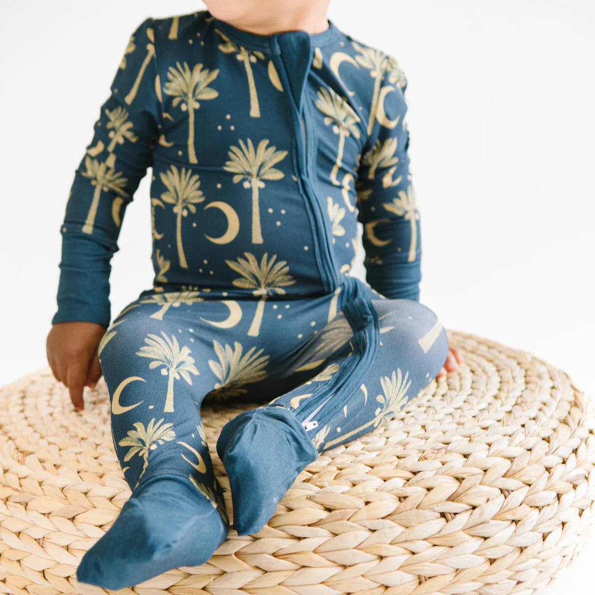 Long Sleeve Zippy - Date Palms & Moons