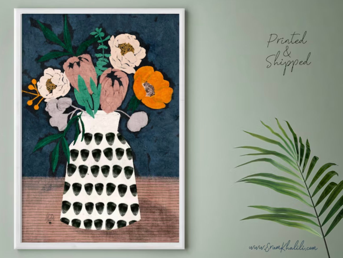 Moody Modern Flowers - Fine Art Print