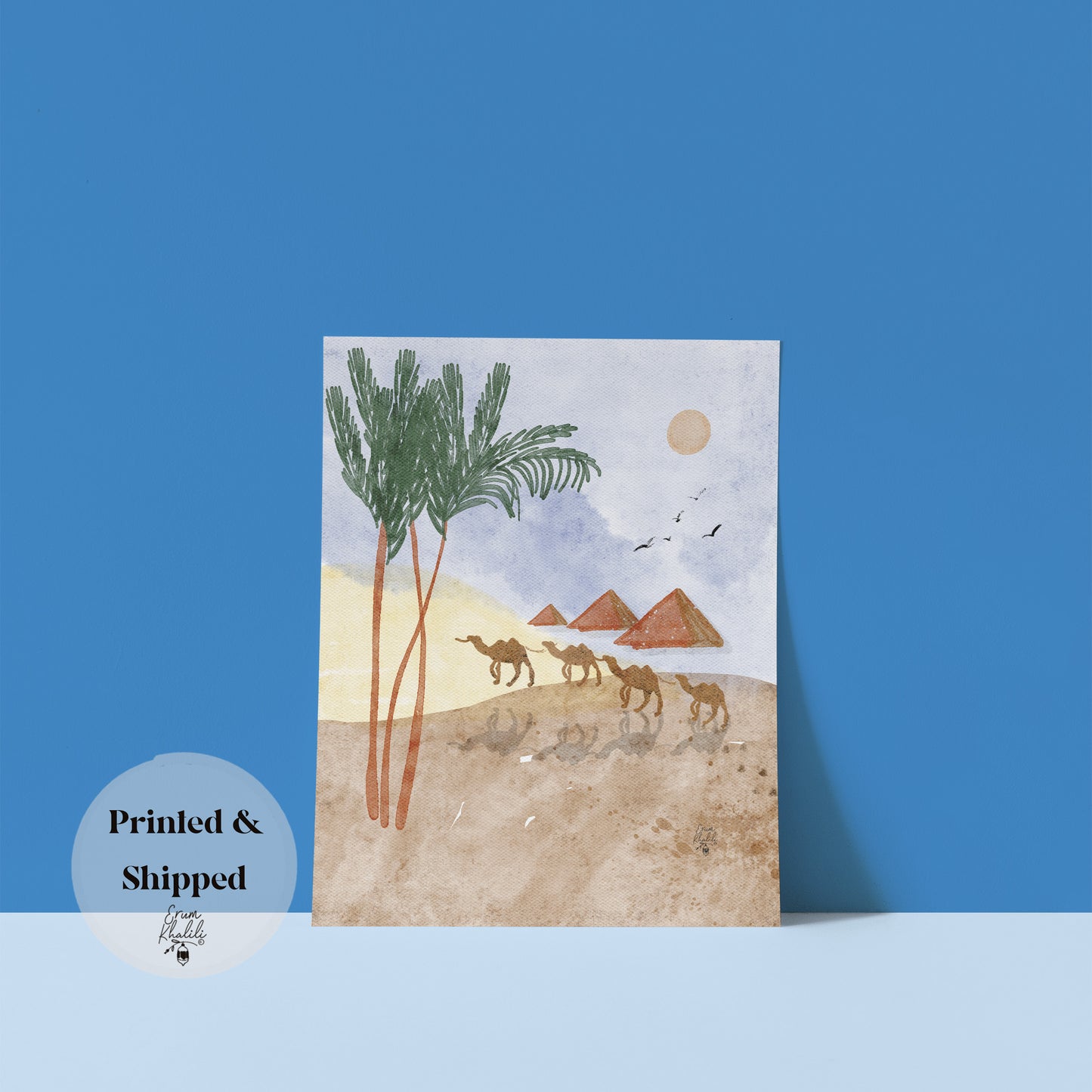 Egypt - Original Watercolor Art Print by Erum Khalili