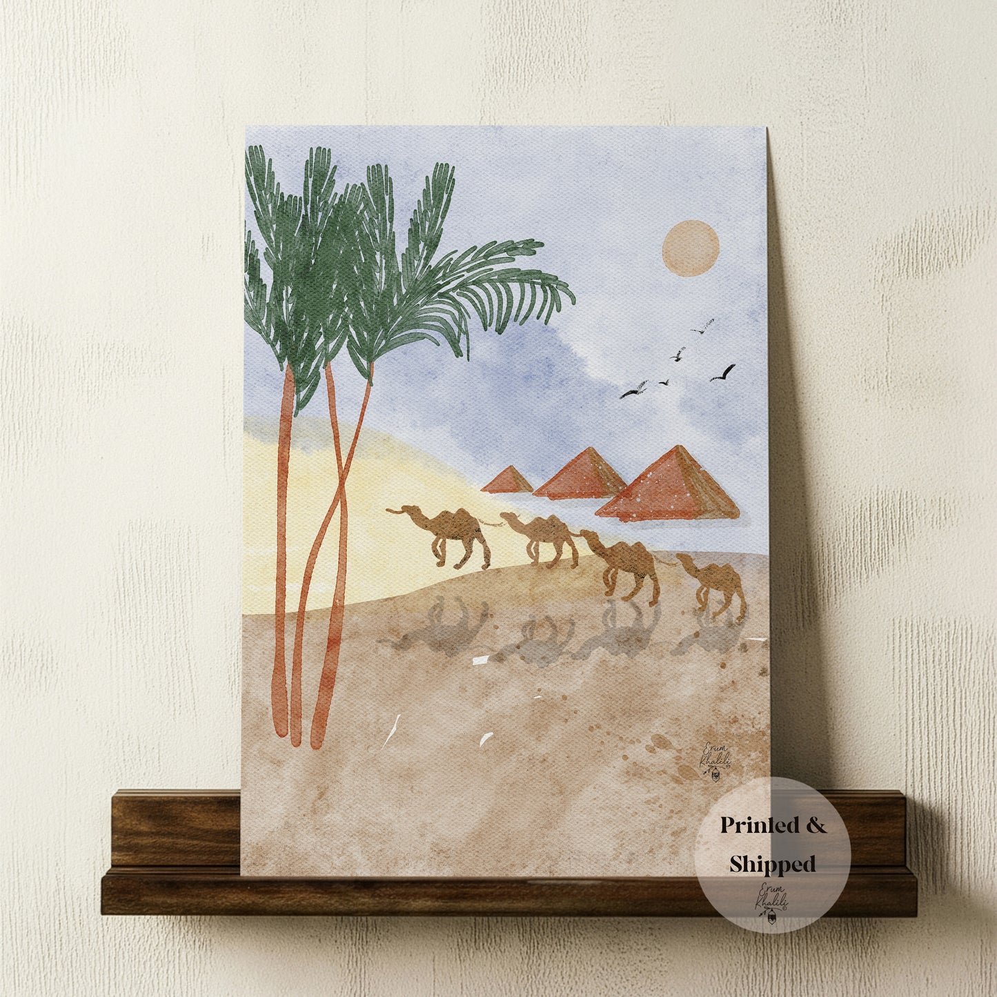 Egypt - Original Watercolor Art Print by Erum Khalili