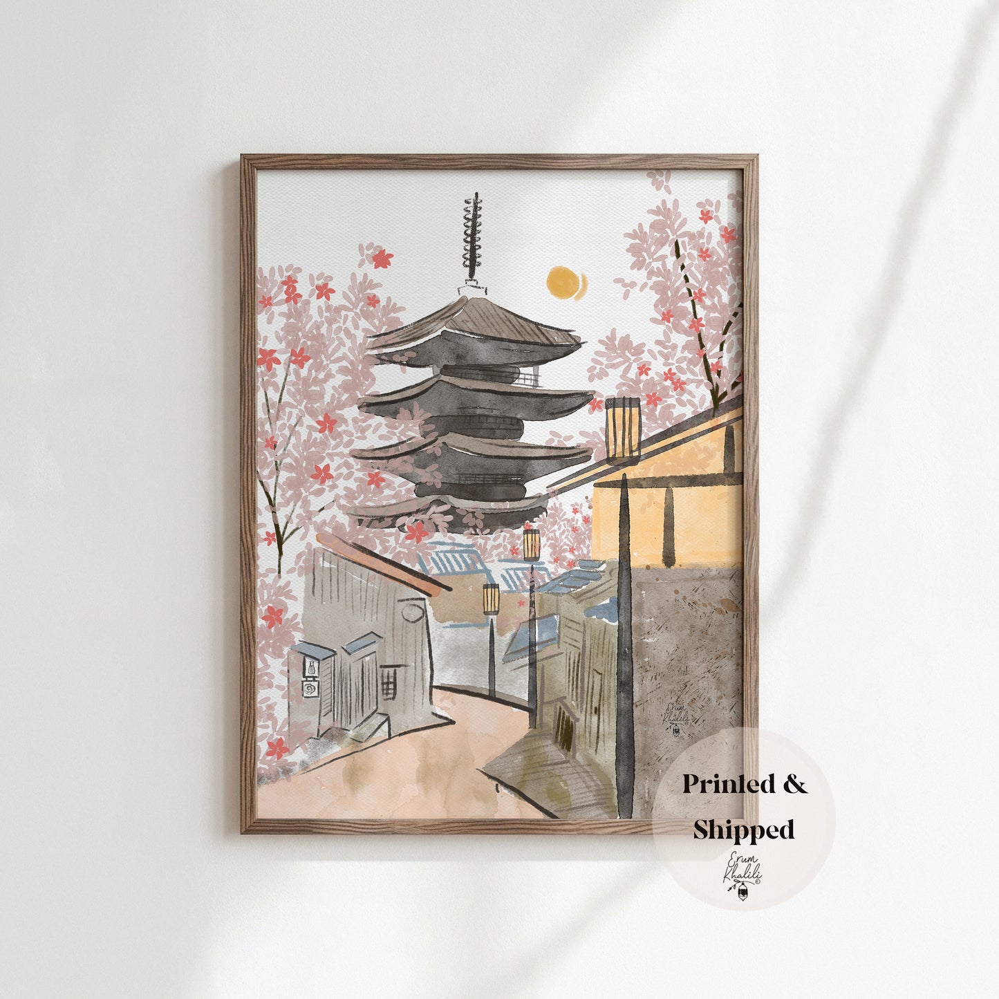 Japan- Original Watercolor Art Print by Erum Khalili