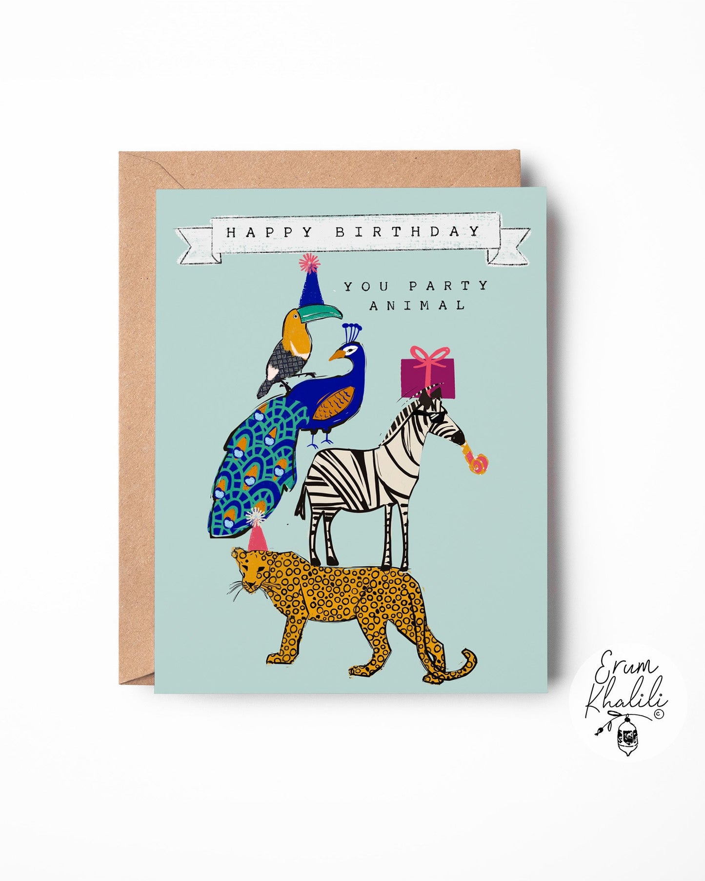 Happy Birthday You Party Animal Card – Fun Animal Party Them