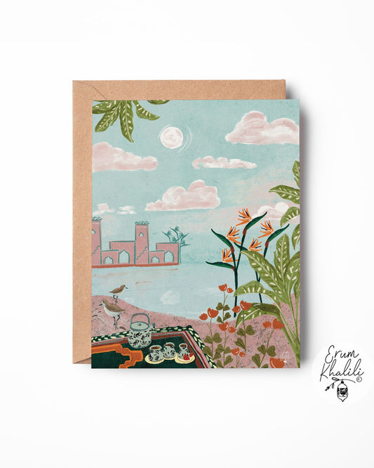 Sunset Art Card – Blank Greeting for Everyday, All Occasions